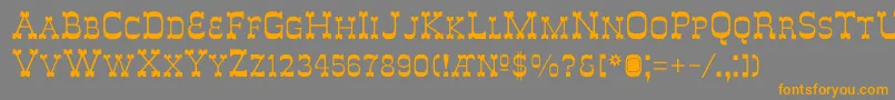 DeLouisvilleSmallcaps Font – Orange Fonts on Gray Background