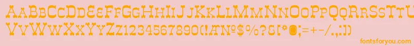 DeLouisvilleSmallcaps Font – Orange Fonts on Pink Background