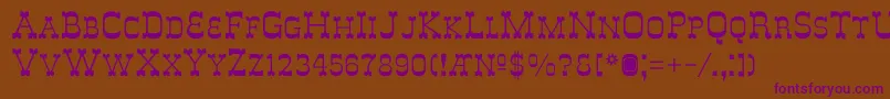 DeLouisvilleSmallcaps Font – Purple Fonts on Brown Background