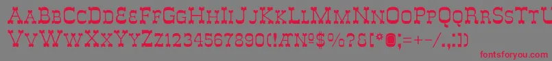 DeLouisvilleSmallcaps Font – Red Fonts on Gray Background