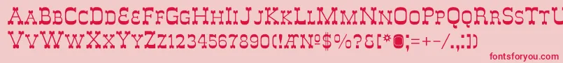 DeLouisvilleSmallcaps Font – Red Fonts on Pink Background
