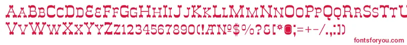 DeLouisvilleSmallcaps Font – Red Fonts on White Background