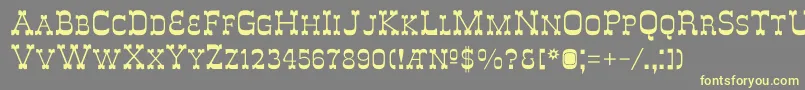 DeLouisvilleSmallcaps Font – Yellow Fonts on Gray Background