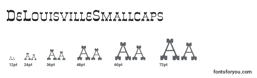 DeLouisvilleSmallcaps Font Sizes