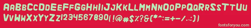 AlaquaItalic Font – Green Fonts on Red Background