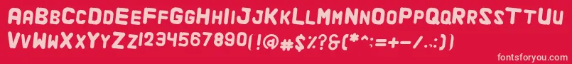 Police AlaquaItalic – polices roses sur fond rouge