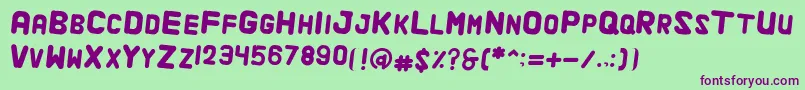 AlaquaItalic Font – Purple Fonts on Green Background