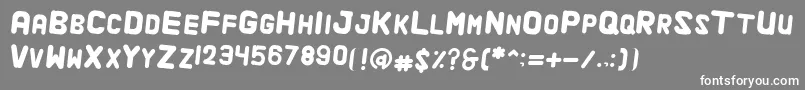 AlaquaItalic Font – White Fonts on Gray Background
