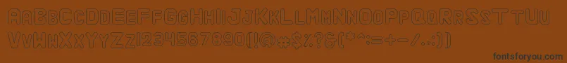 AlaquaOutline Font – Black Fonts on Brown Background