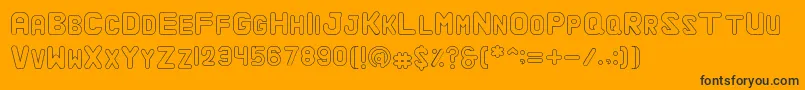 AlaquaOutline Font – Black Fonts on Orange Background