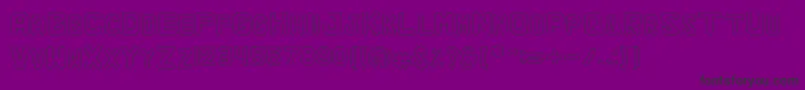 Czcionka AlaquaOutline – czarne czcionki na fioletowym tle