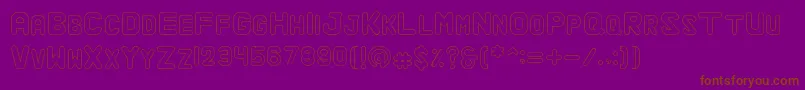 AlaquaOutline Font – Brown Fonts on Purple Background