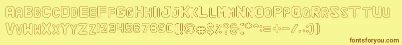 AlaquaOutline Font – Brown Fonts on Yellow Background