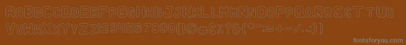 AlaquaOutline Font – Gray Fonts on Brown Background