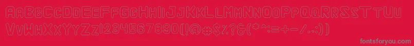 AlaquaOutline Font – Gray Fonts on Red Background