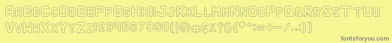 AlaquaOutline Font – Gray Fonts on Yellow Background
