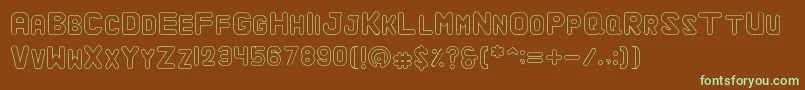 AlaquaOutline Font – Green Fonts on Brown Background