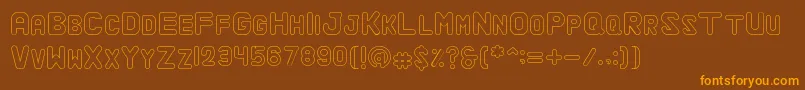 AlaquaOutline Font – Orange Fonts on Brown Background