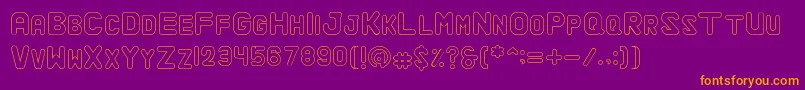 AlaquaOutline Font – Orange Fonts on Purple Background