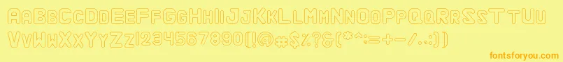 AlaquaOutline Font – Orange Fonts on Yellow Background
