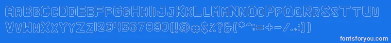 AlaquaOutline Font – Pink Fonts on Blue Background