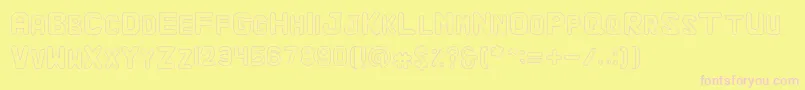 AlaquaOutline Font – Pink Fonts on Yellow Background