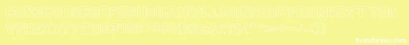 AlaquaOutline Font – White Fonts on Yellow Background