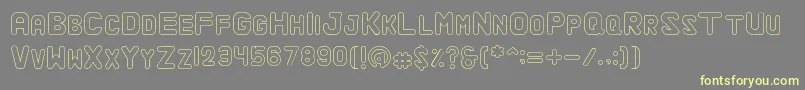AlaquaOutline-fontti – keltaiset fontit harmaalla taustalla