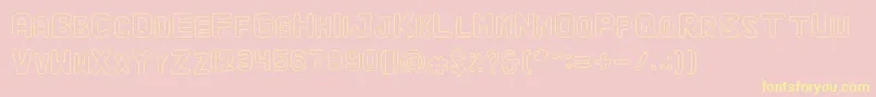 AlaquaOutline Font – Yellow Fonts on Pink Background