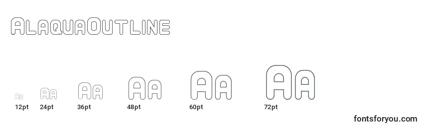 AlaquaOutline Font Sizes