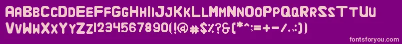 AlaquaRegular-Schriftart – Rosa Schriften auf violettem Hintergrund
