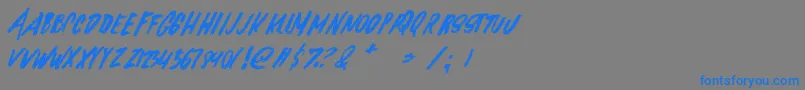 Alask Font – Blue Fonts on Gray Background