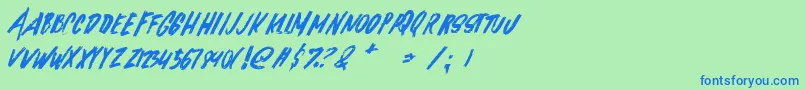 Alask Font – Blue Fonts on Green Background