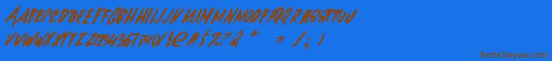 Alask-fontti – ruskeat fontit sinisellä taustalla