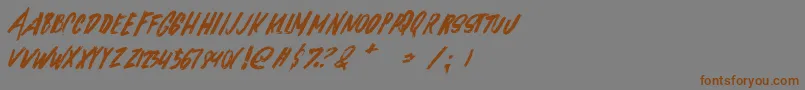Alask Font – Brown Fonts on Gray Background