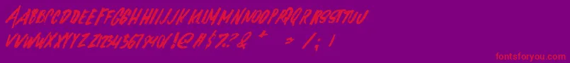 Alask Font – Red Fonts on Purple Background