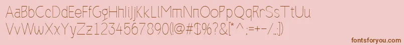 Alazne Light Font – Brown Fonts on Pink Background