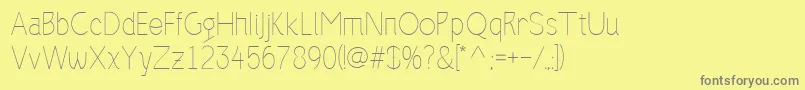 Alazne Light Font – Gray Fonts on Yellow Background