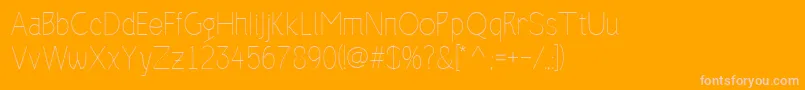 Alazne Light Font – Pink Fonts on Orange Background
