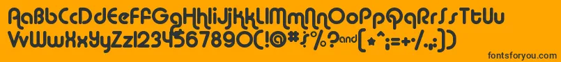ALBA    -Schriftart – Schwarze Schriften auf orangefarbenem Hintergrund
