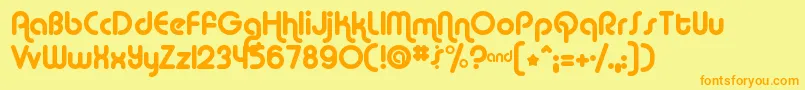 ALBA     Font – Orange Fonts on Yellow Background