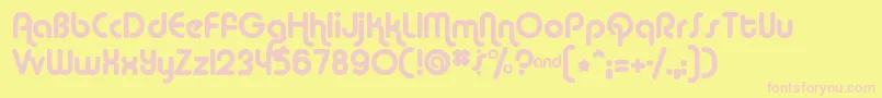 ALBA     Font – Pink Fonts on Yellow Background