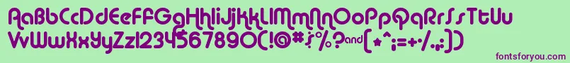 ALBA     Font – Purple Fonts on Green Background