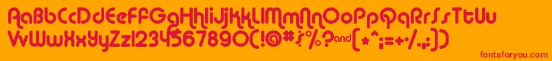 ALBA     Font – Red Fonts on Orange Background