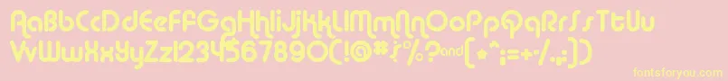 ALBA    -Schriftart – Gelbe Schriften auf rosa Hintergrund