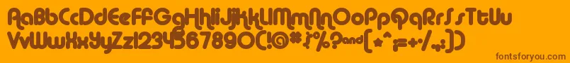 ALBAM    Font – Brown Fonts on Orange Background