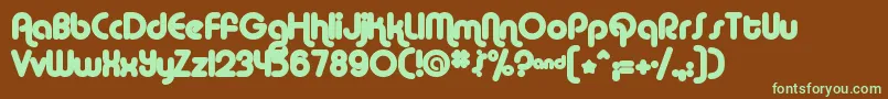 ALBAM    Font – Green Fonts on Brown Background