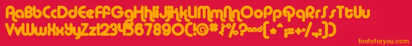 ALBAM    Font – Orange Fonts on Red Background