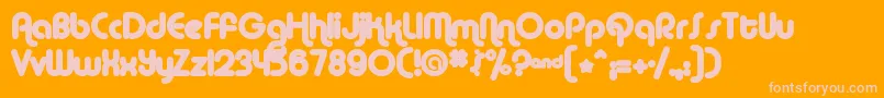 ALBAM    Font – Pink Fonts on Orange Background