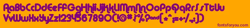 ALBAM    Font – Purple Fonts on Orange Background